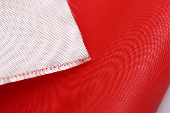 armure de sergé enduite de silicone rouge du tissu 1/3 de fibre de verre d'isolation thermique de 0.45mm