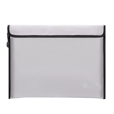 Enveloppe ignifuge ouverte de crochet et de boucle pour l'argent liquide/documents/passeport