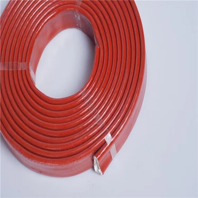 Fibre de verre à hautes températures de protection tressée avec le caoutchouc de silicone enduit