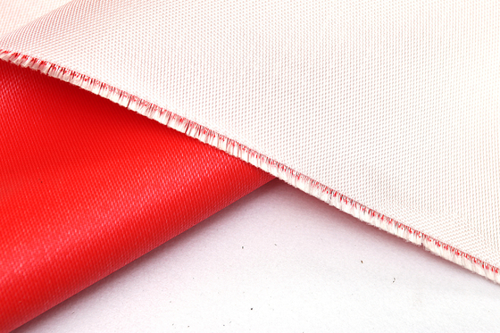 armure de sergé enduite de silicone rouge du tissu 1/3 de fibre de verre d'isolation thermique de 0.45mm