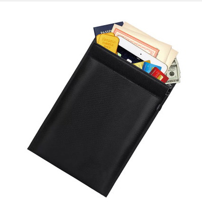 Sac argenté de document de Grey Inside Fiberglass Fabric Fireproof portatif