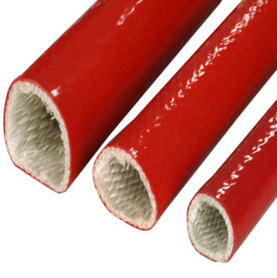 Tuyau gainant et câble de silicone de fibre de verre rouge à hautes températures en caoutchouc