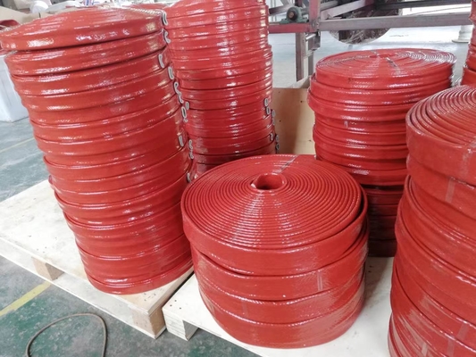 Fibre de verre résistante au feu gainant d'anti produits chimiques corrosifs enduits du caoutchouc de silicone