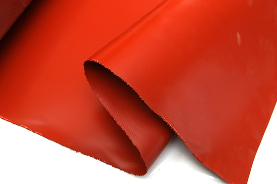 Tissu à hautes températures enduit de silicone de fibre de verre pour le rideau en feu et le joint flexible