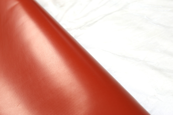 Tissu enduit de silicone rouge de fibre de verre pour le petit pain ignifuge de tissu de joint de dilatation