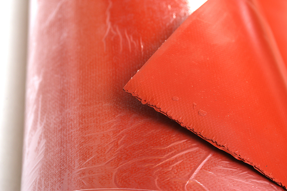 Tissu enduit de silicone latéral simple de tissu de fibre de verre pour ignifuge