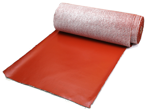 Tissu enduit ignifuge de fibre de verre en caoutchouc de silicone la température fonctionnante de 260 degrés