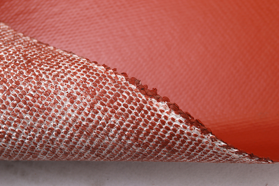 Tissu enduit ignifuge de fibre de verre en caoutchouc de silicone la température fonctionnante de 260 degrés