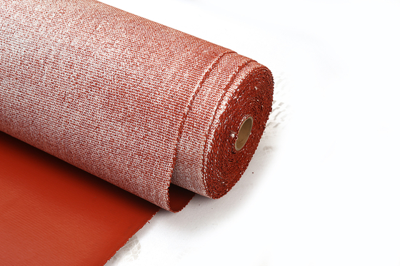 Tissu enduit ignifuge de fibre de verre en caoutchouc de silicone la température fonctionnante de 260 degrés