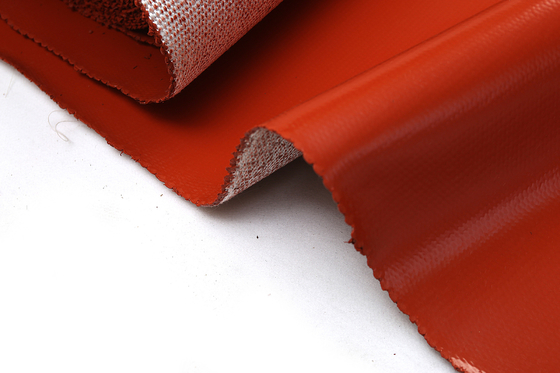 Tissu enduit de silicone de fibre de verre d'anti corrosion avec le bon vieillissement résistant