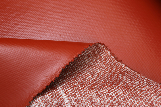 Tissu enduit de silicone de fibre de verre d'anti corrosion avec le bon vieillissement résistant