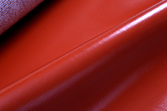 Tissu enduit de silicone de fibre de verre d'anti corrosion avec le bon vieillissement résistant