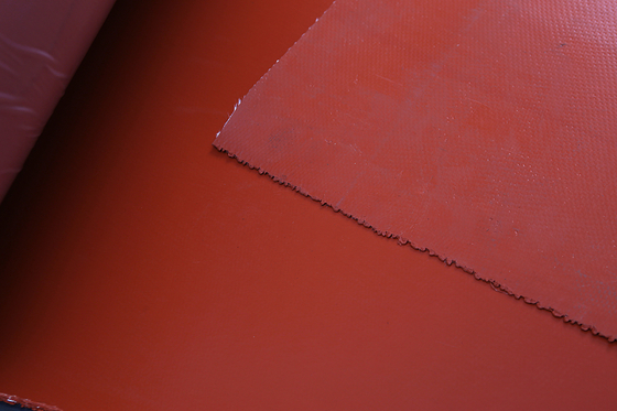 Tissu enduit de silicone ignifuge de fibre de verre